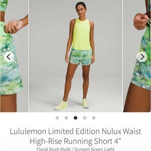 Lululemon Limited Edition Nulux Waist High-Rise Running Short 4" Size 8
